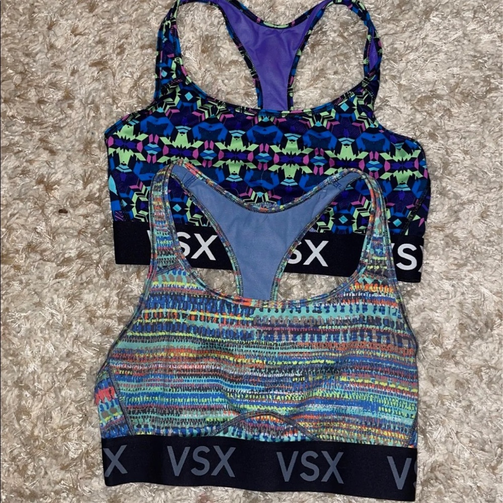 VSX neon print Sport bras